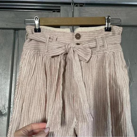 FREE PEOPLE 2 Rumors Yarn Dye Harem Pants in Canvas Combo • Natural Cream - Picture 12 of 16